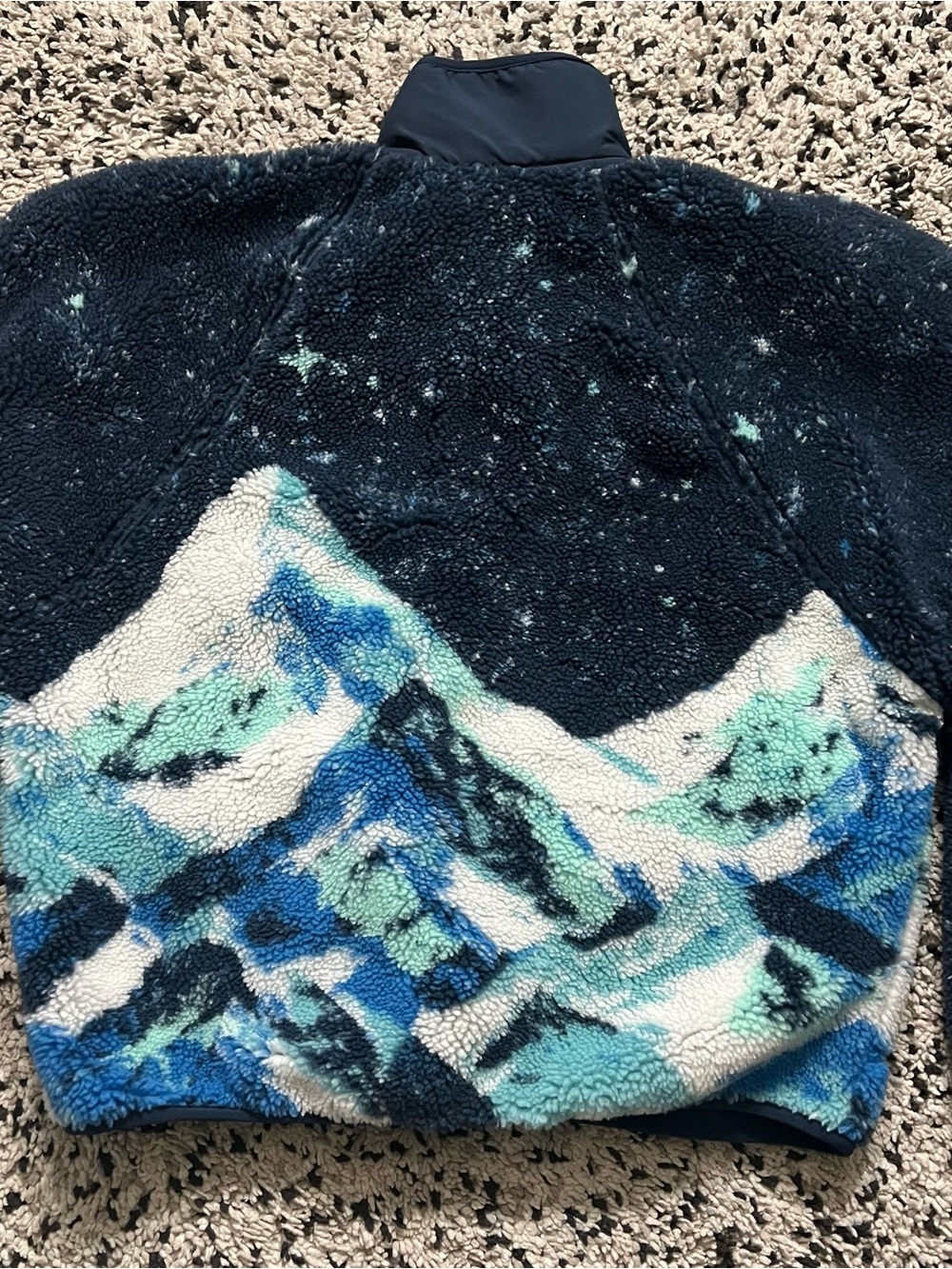 Free People FP Movement Hit The Slopes Fleece Navy Blue Snow Mountain Medium - Picture 14 of 15